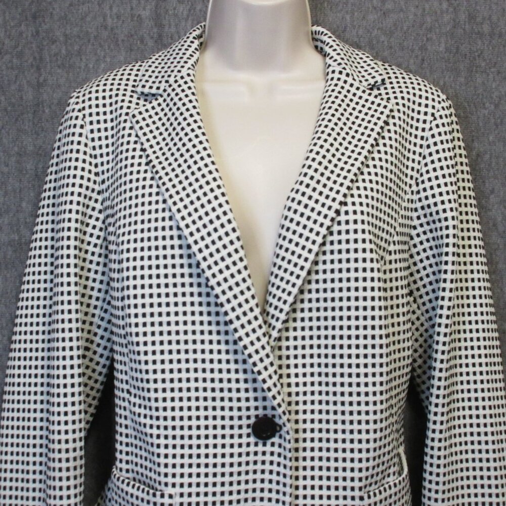 Talbots Gingham Blazer Jacket Large - image 8